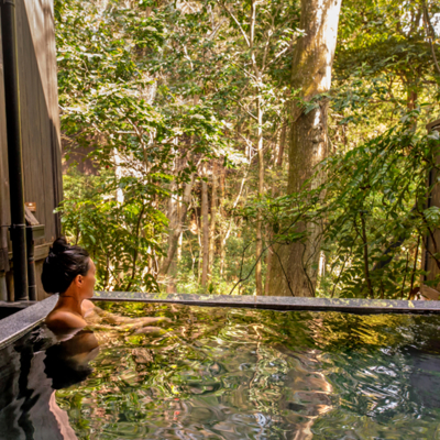 Relax in a traditional onsen