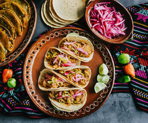 Street tacos and mercados