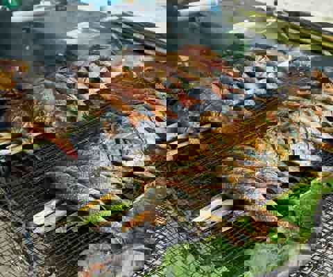 Grilled fish and seafood