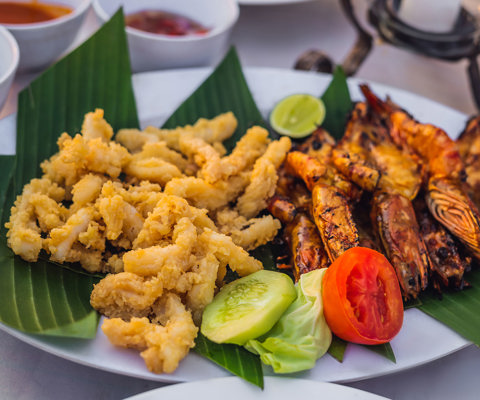 Seafood feasts on Jimbaran Bay
