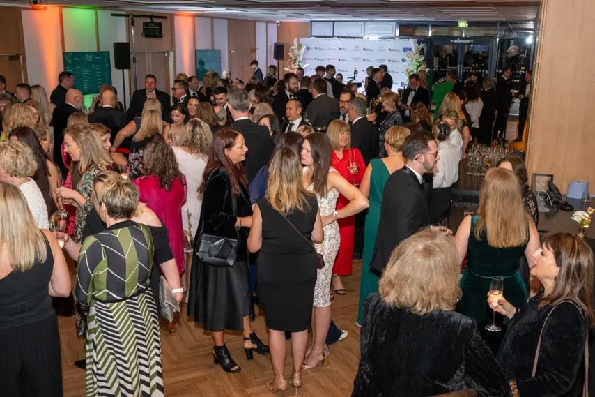 Crowd of Travel Counsellors mingling at our 2026 Gold Dinner