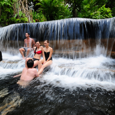 Relax in natural hot springs 