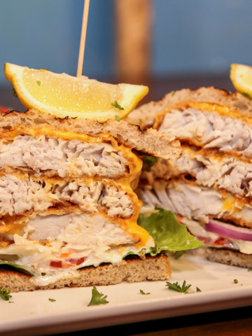 Bermudian fish sandwich