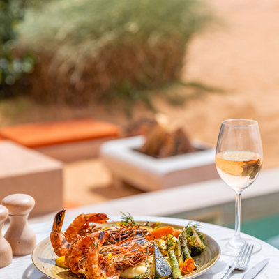 Seafood with a Gulf backdrop