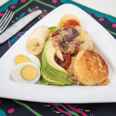 Traditional codfish breakfast