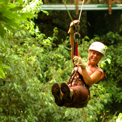 Go ziplining through the rainforest 