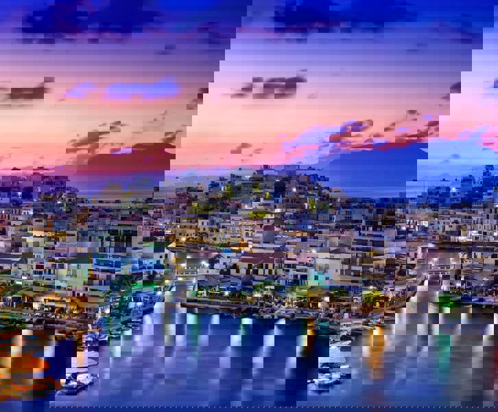 Agios Nikolaos at sunset