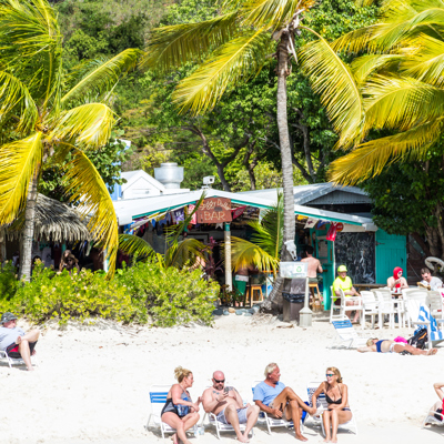 Beach bars on Jost Van Dyke