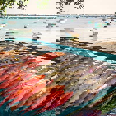 Seafood on the beach