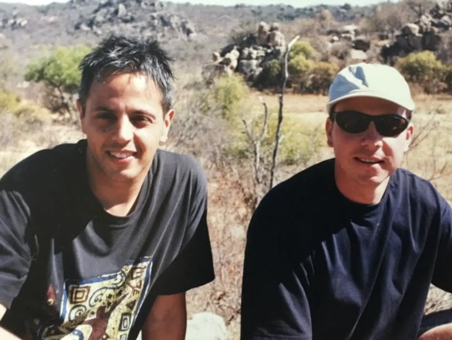 Mark and Kevin in Zimbabwe, 1997 