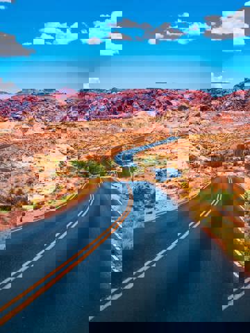 Neon nights and desert landscapes