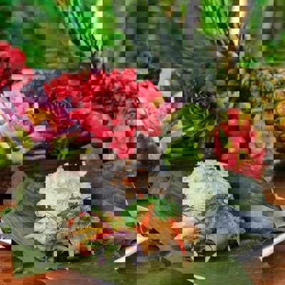 Traditional Polynesian earth-oven feasts