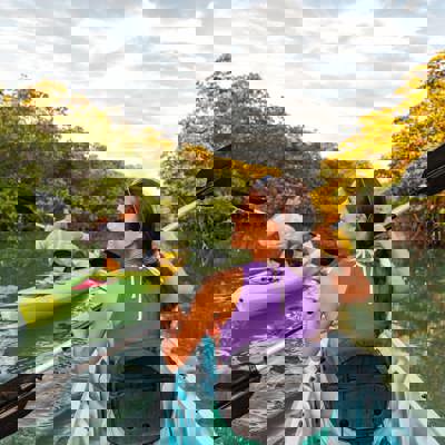 Glide through mangrove-lined waterways